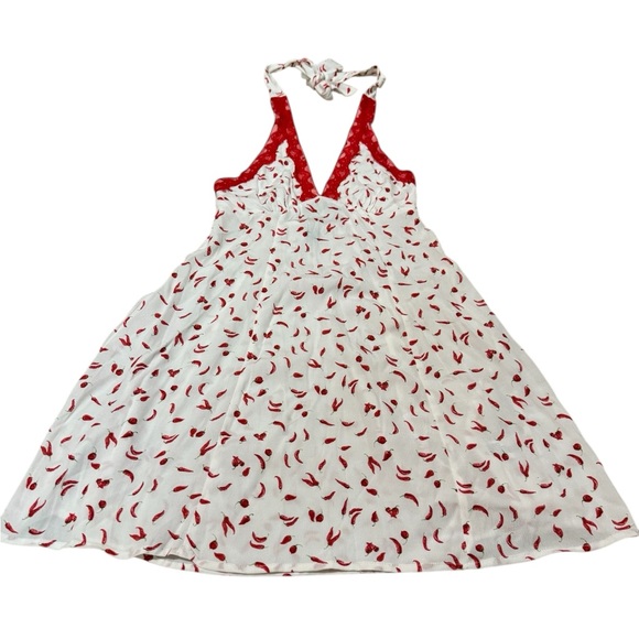 Wild Fable Red and White Chili Pepper Halter Backless Dress Size S - Picture 3 of 7